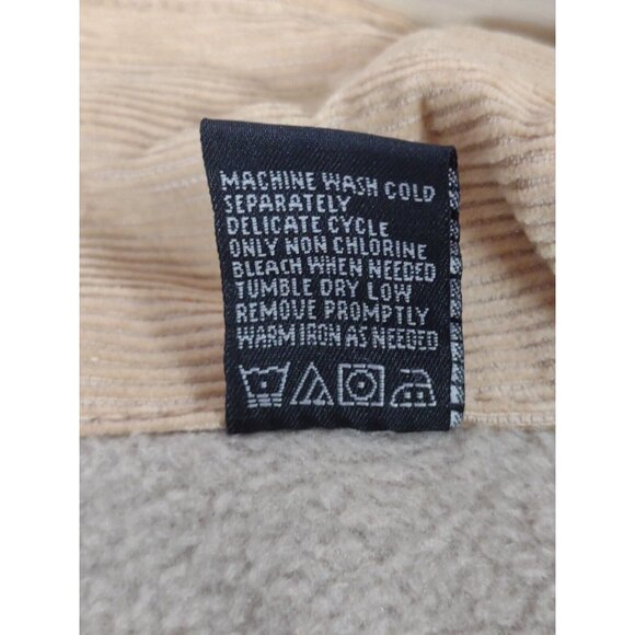 VTG Corduroy Jacket Fleece Lined Mens XL MARINO BAY Natural Full Zip Pockets - Picture 13 of 13